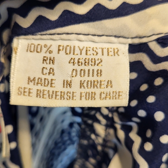 Silkitalia by Robert Janan Blue & White Polka Dots and Striped Mini Dress - Picture 12 of 12